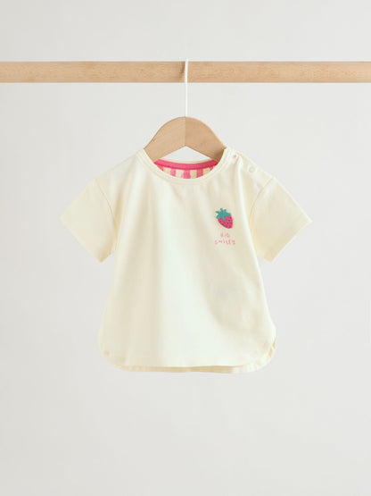 White Berry Short Sleeve Baby Top and Leggings 2 Piece Set (0mths-2yrs) image 2