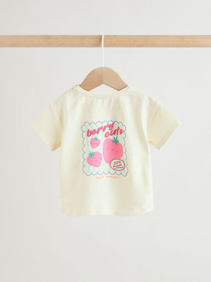 White Berry Short Sleeve Baby Top and Leggings 2 Piece Set (0mths-2yrs) image 5