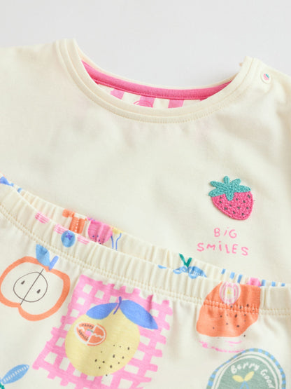 White Berry Short Sleeve Baby Top and Leggings 2 Piece Set (0mths-2yrs) image 8