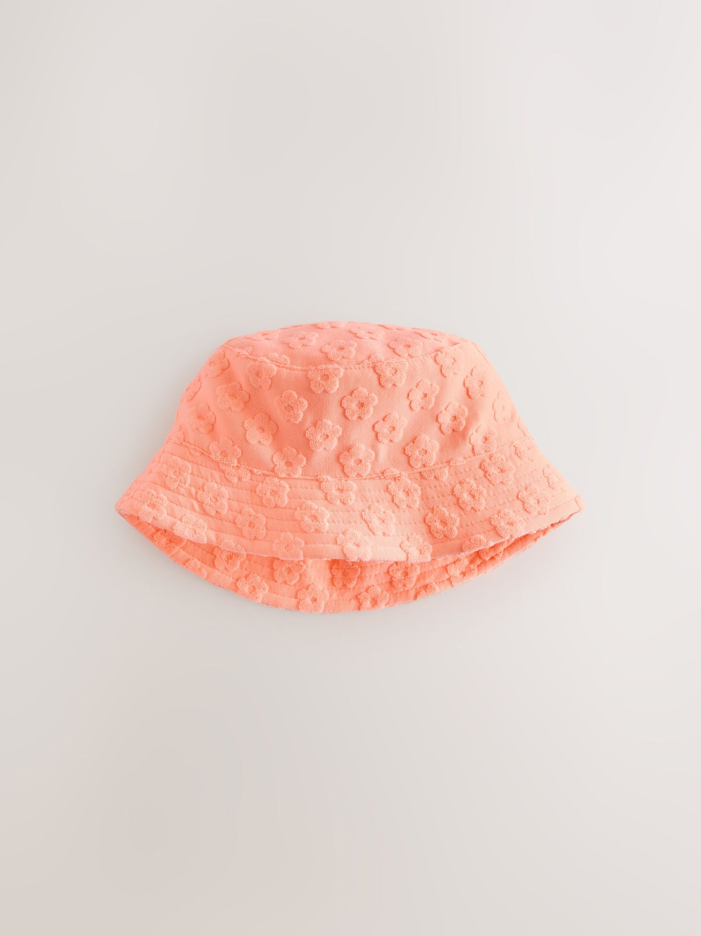 Pink/Orange Fluro Towelling Baby Bucket Hat 2 Pack (0mths-2yrs) image 2