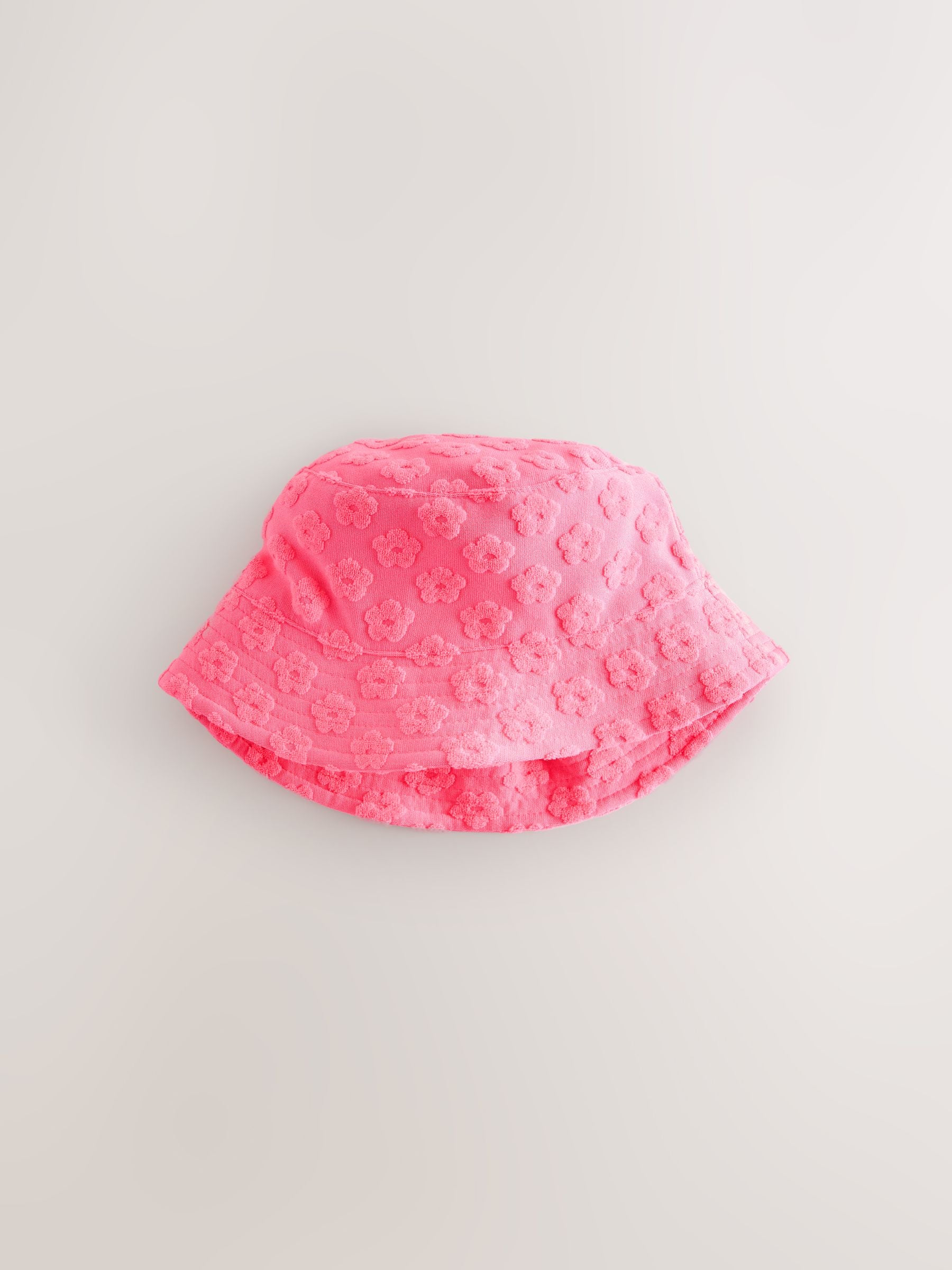 Pink/Orange Fluro Towelling Baby Bucket Hat 2 Pack (0mths-2yrs) image 3