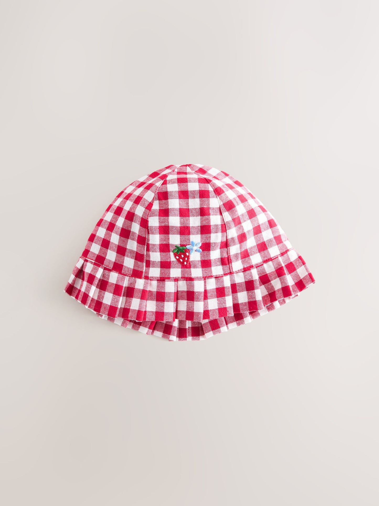 Blue and Red Embroidered Strawberry Baby Bucket Hats 2 Pack image 3