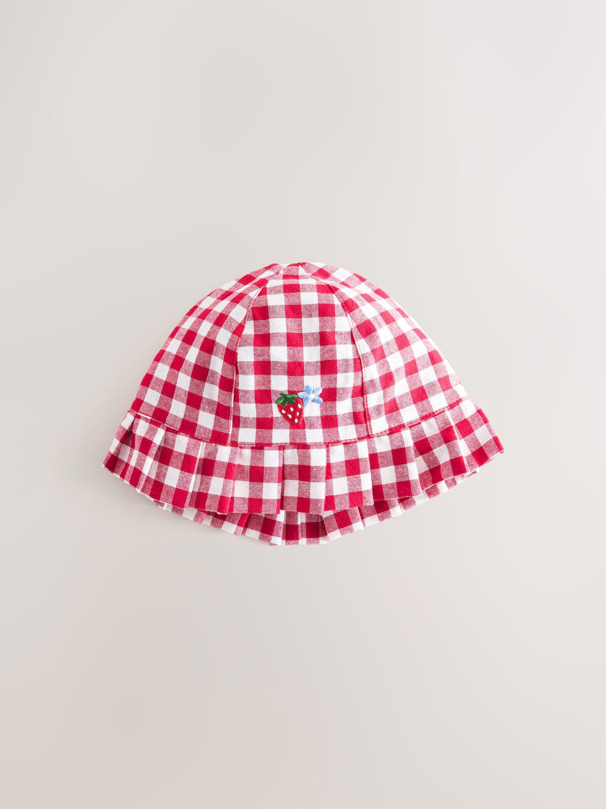 Blue and Red Embroidered Strawberry Baby Bucket Hats 2 Pack image 3