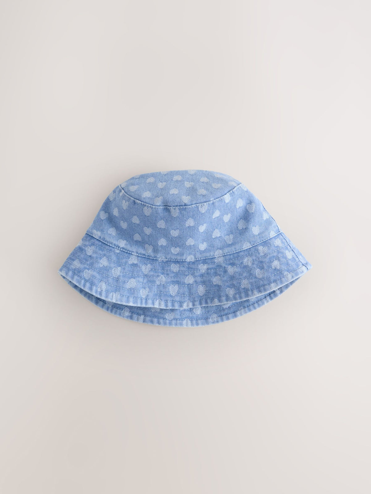 White/Blue Baby Bucket Hats 2 Pack (0mths-2yrs) image 3