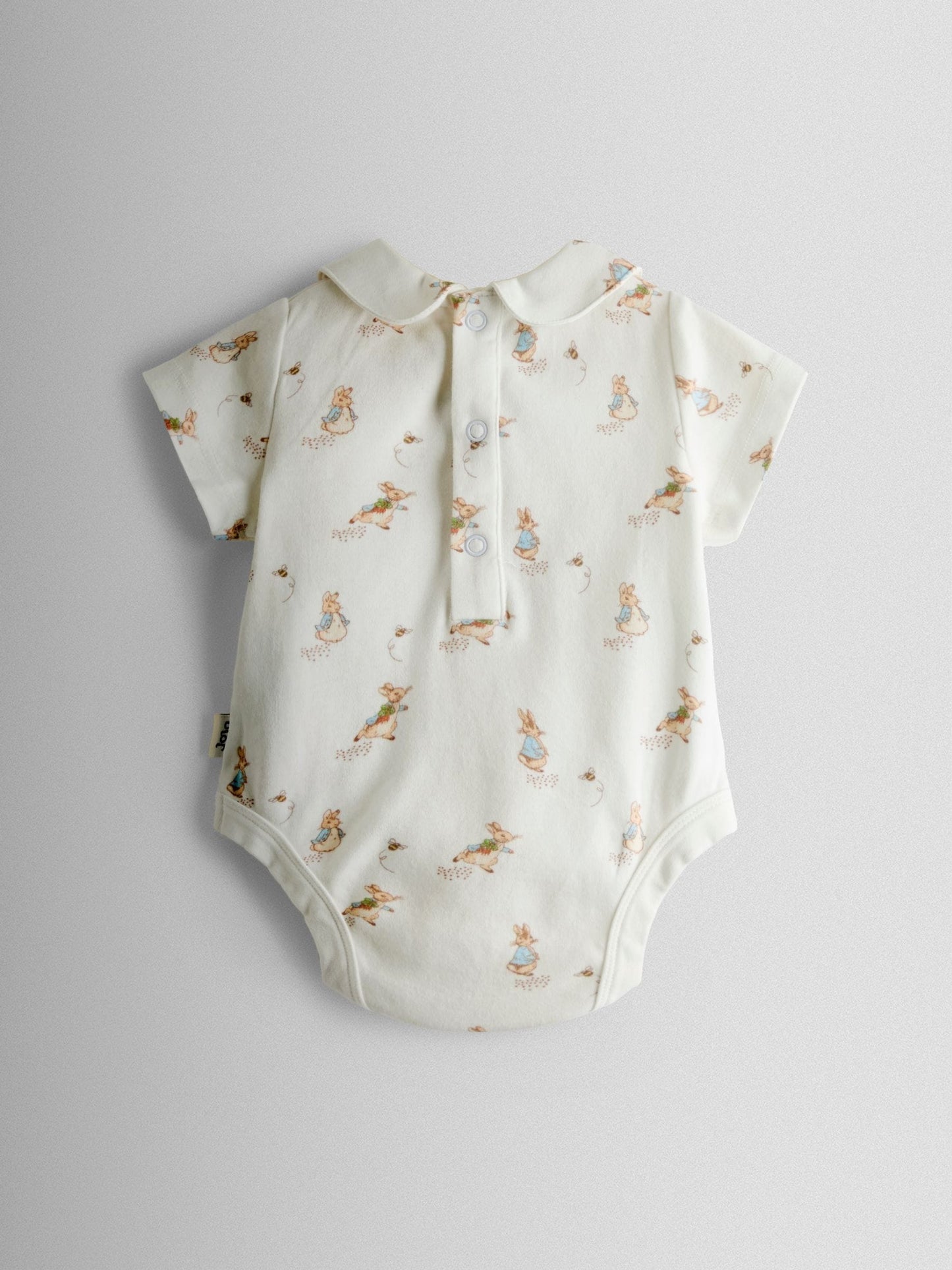 JoJo Maman Bébé Blue Peter Rabbit™ Cheesecloth Dungaree & Body Set image 4