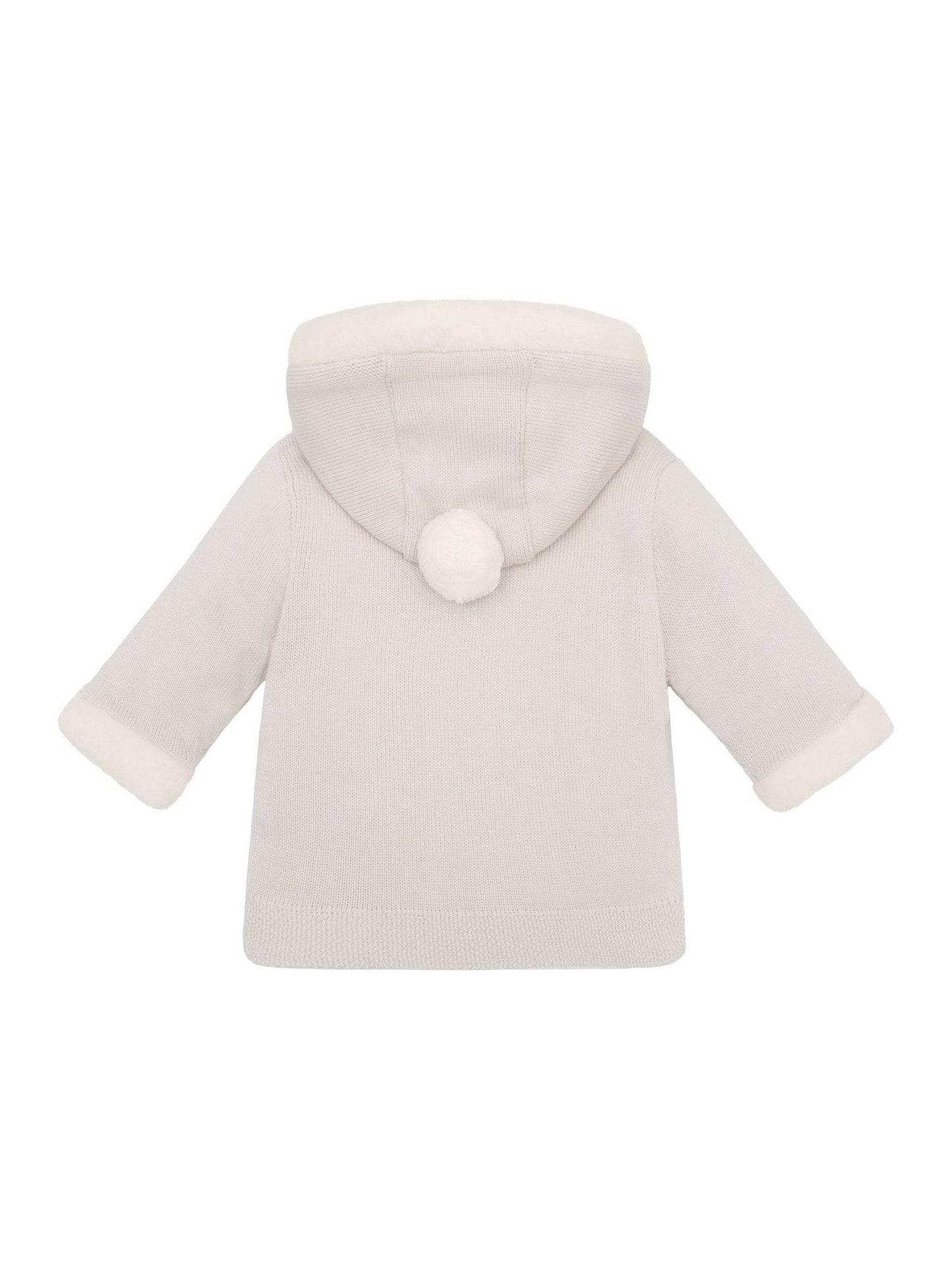 Dsiney Kidz - Emile Et Rose Natural Knitted Hooded Jacket With Fur Trim image 4