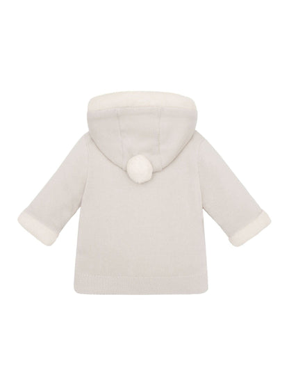 Dsiney Kidz - Emile Et Rose Natural Knitted Hooded Jacket With Fur Trim image 4