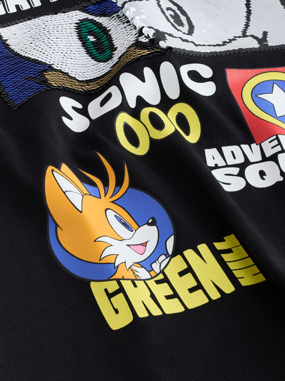 Dsiney Kidz - Black Sequin Sonic T-Shirt (3-16yrs) image 5