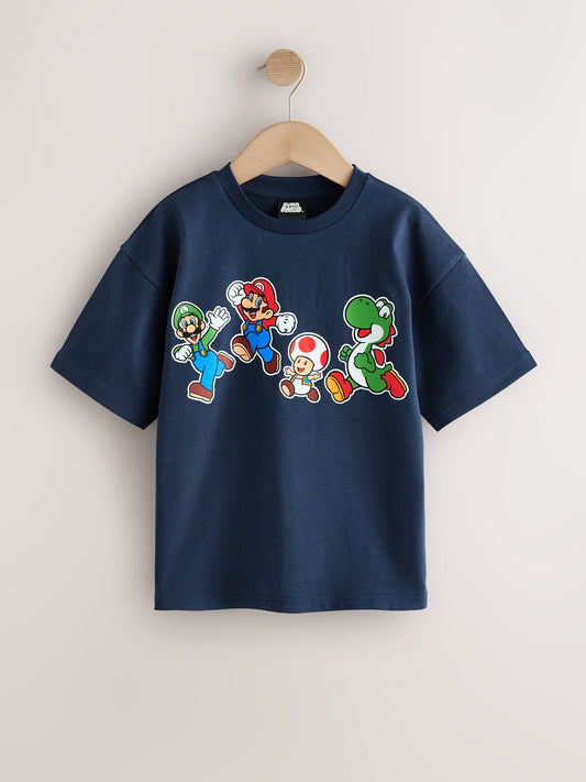 Navy Mario Gaming T-Shirt (3-16yrs) - image 1