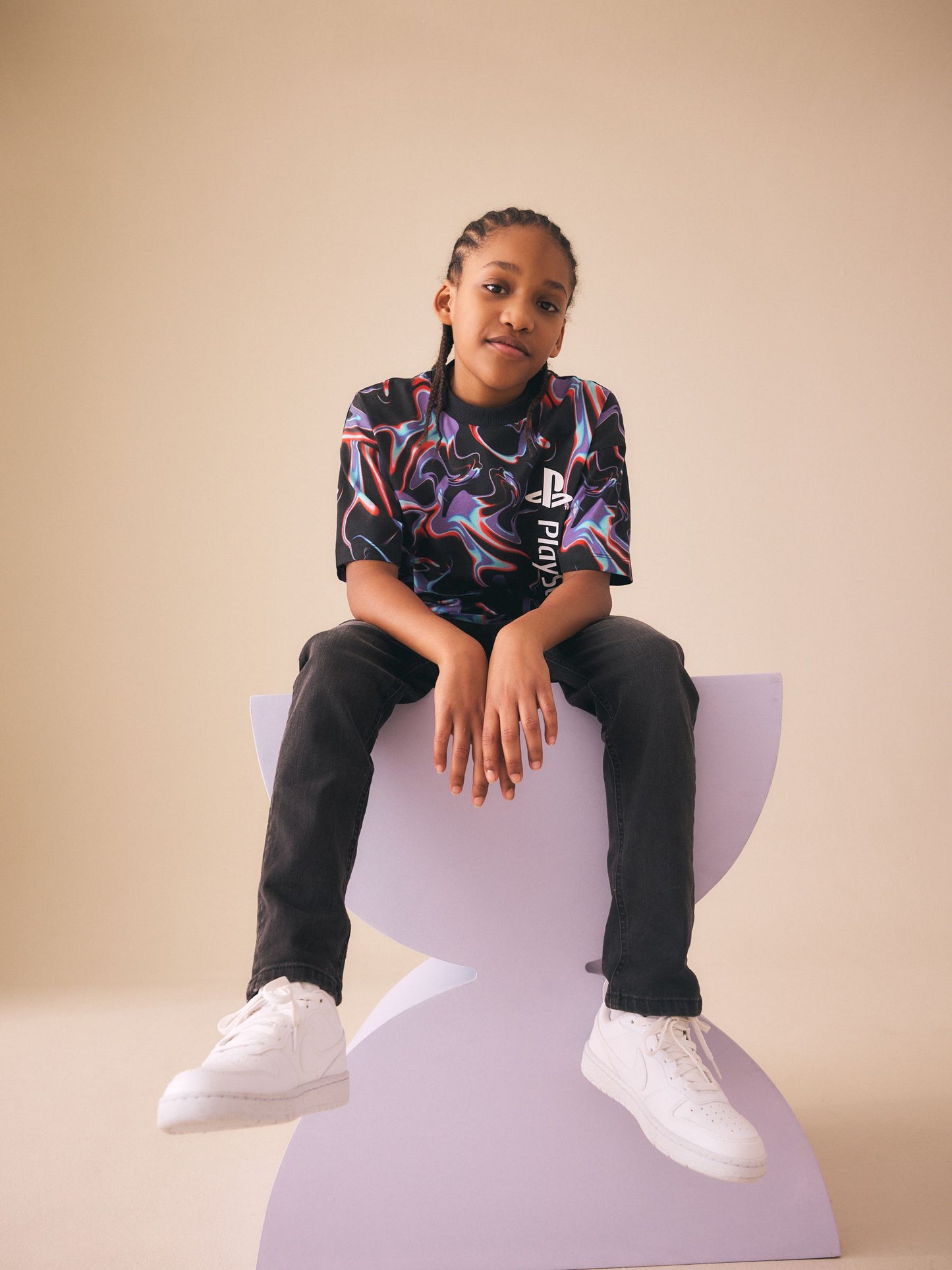 Dsiney Kidz - Black/Multi Cotton Playstation Short Sleeve T-Shirt (3-16yrs) image 2