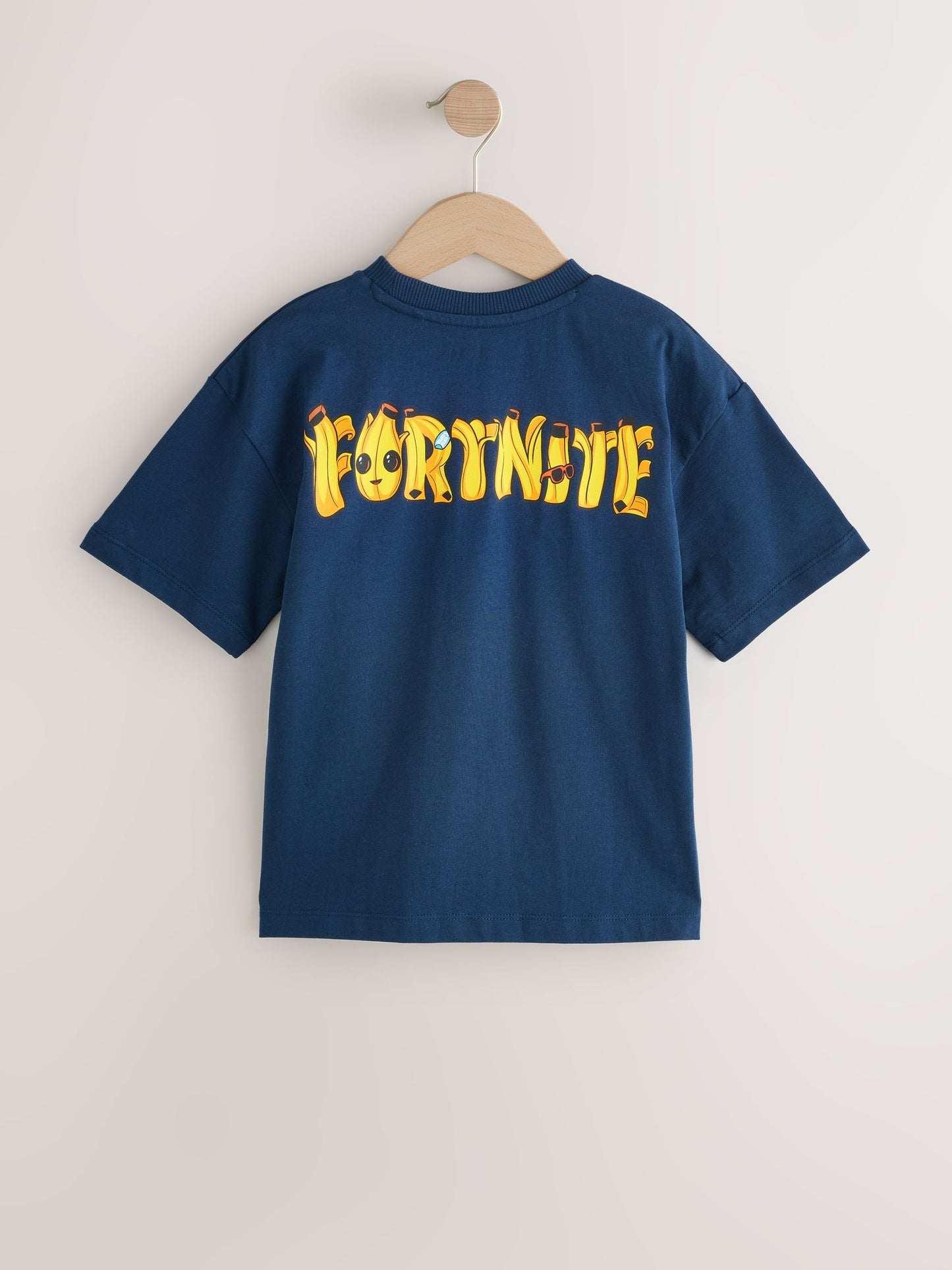 Dsiney Kidz - Navy Peely Fortnite Print Short Sleeved T-Shirt (4-16yrs) image 2