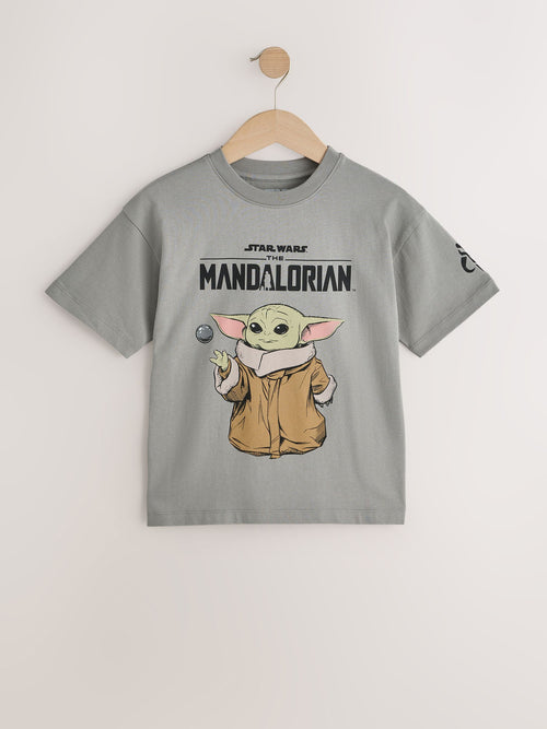 Dsiney Kidz - Charcoal Grey Mandalorian Short Sleeve T-Shirt (3-16yrs) image 1