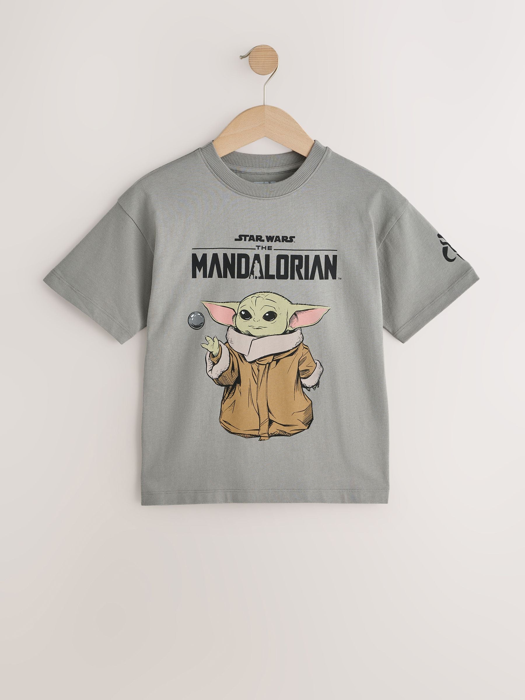 Dsiney Kidz - Charcoal Grey Mandalorian Short Sleeve T-Shirt (3-16yrs) image 1