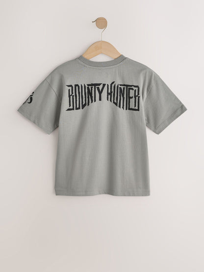 Dsiney Kidz - Charcoal Grey Mandalorian Short Sleeve T-Shirt (3-16yrs) image 2