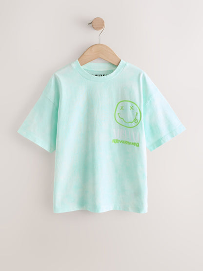 Dsiney Kidz - Blue Tie Dye Nirvana Band T-Shirt (3-16yrs) image 1