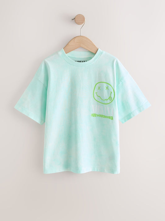 Dsiney Kidz - Blue Tie Dye Nirvana Band T-Shirt (3-16yrs) image 1