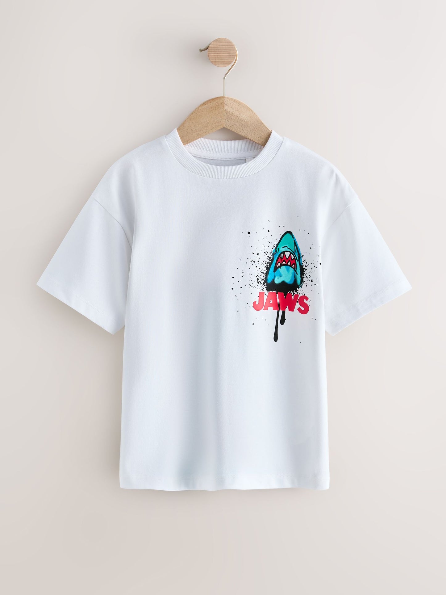 Dsiney Kidz - White Back Print Jaws T-Shirt (3-12yrs) image 1