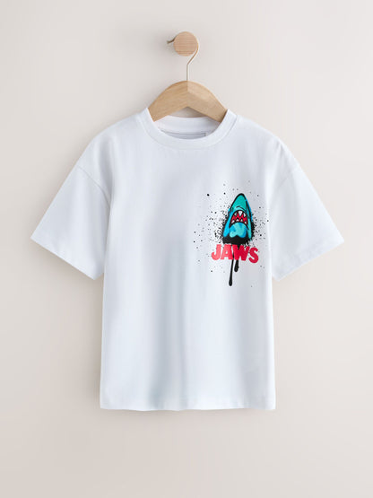 Dsiney Kidz - White Back Print Jaws T-Shirt (3-12yrs) image 1