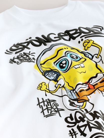 Dsiney Kidz - White Graffiti Spongebob T-Shirt (3-16yrs) image 3