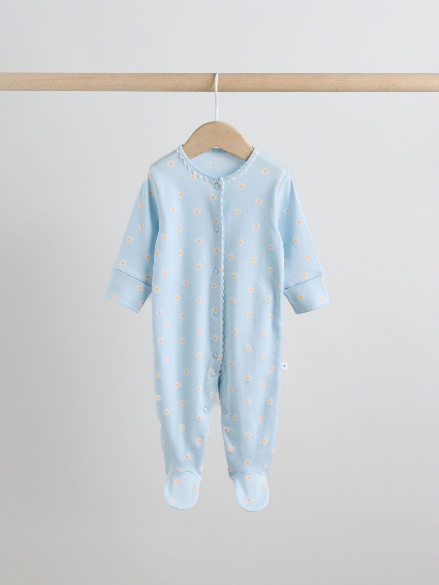 Blue/Yellow Baby Sleepsuits 4 Pack (0mths-2yrs) image 5
