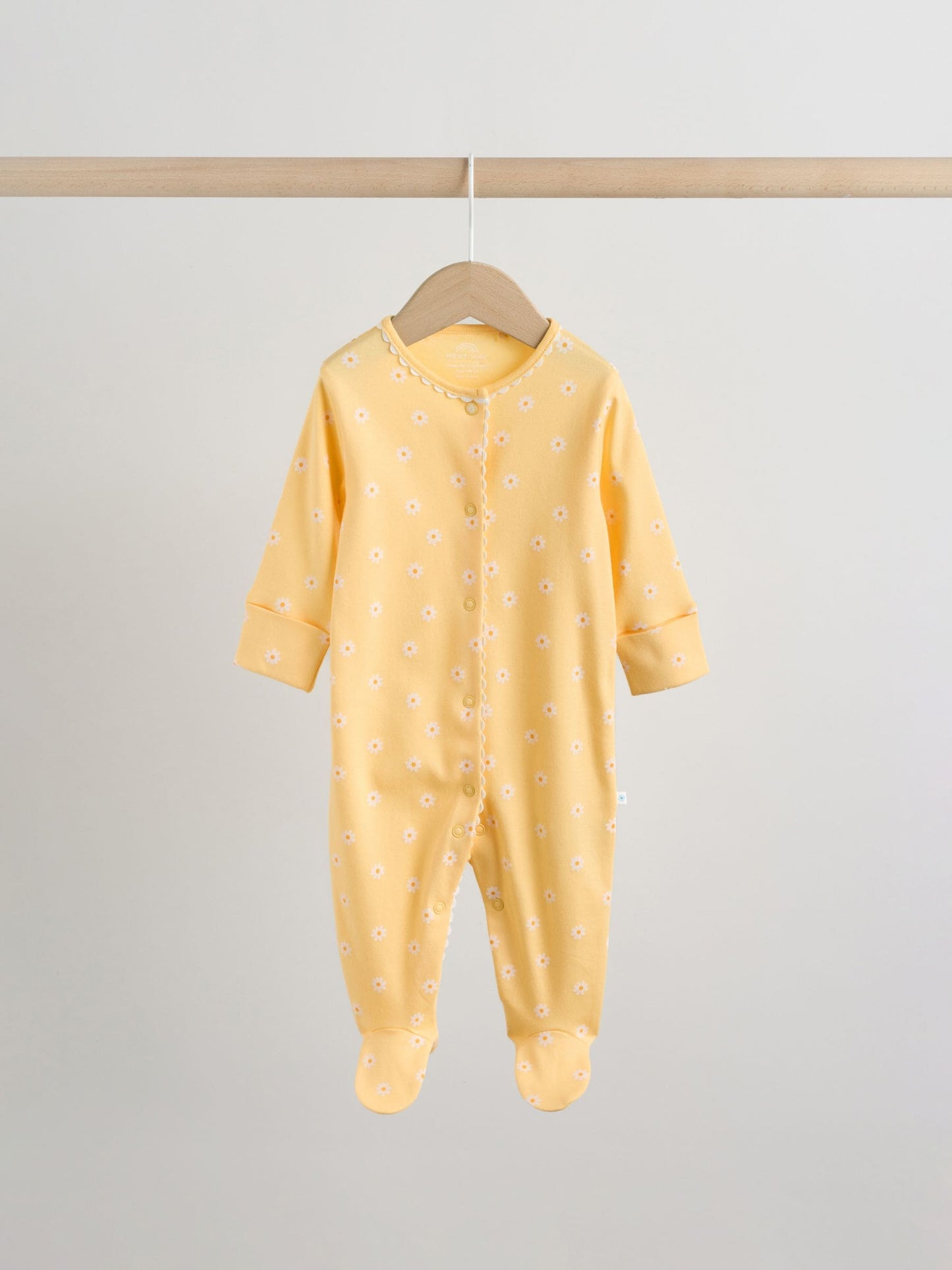 Blue/Yellow Baby Sleepsuits 4 Pack (0mths-2yrs) image 7