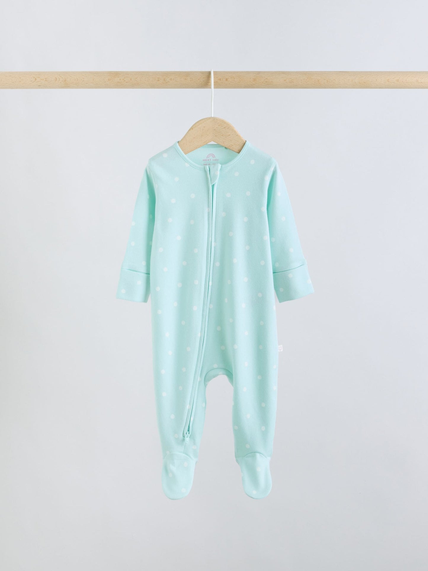 Purple/Orange Two Way Zip Baby Sleepsuit 5 Pack (0-2yrs) image 4