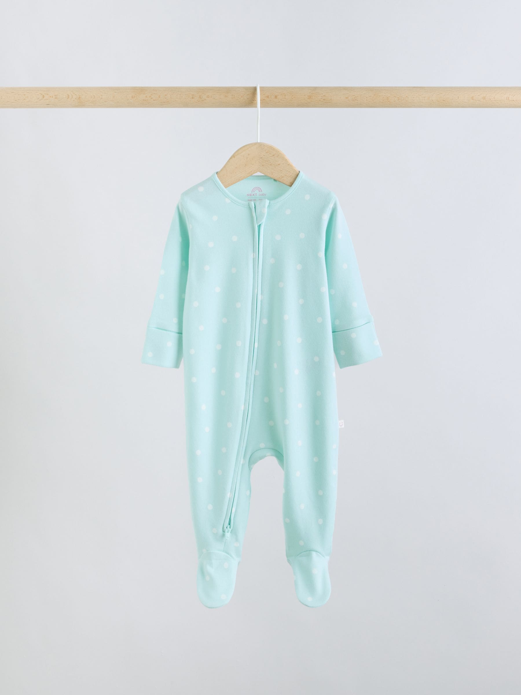 Purple/Orange Two Way Zip Baby Sleepsuit 5 Pack (0-2yrs) image 4