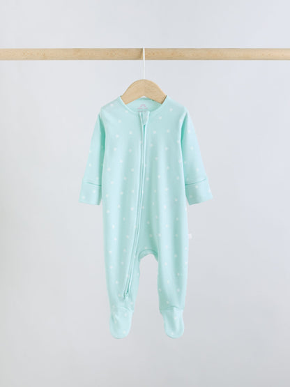 Purple/Orange Two Way Zip Baby Sleepsuit 5 Pack (0-2yrs) image 4
