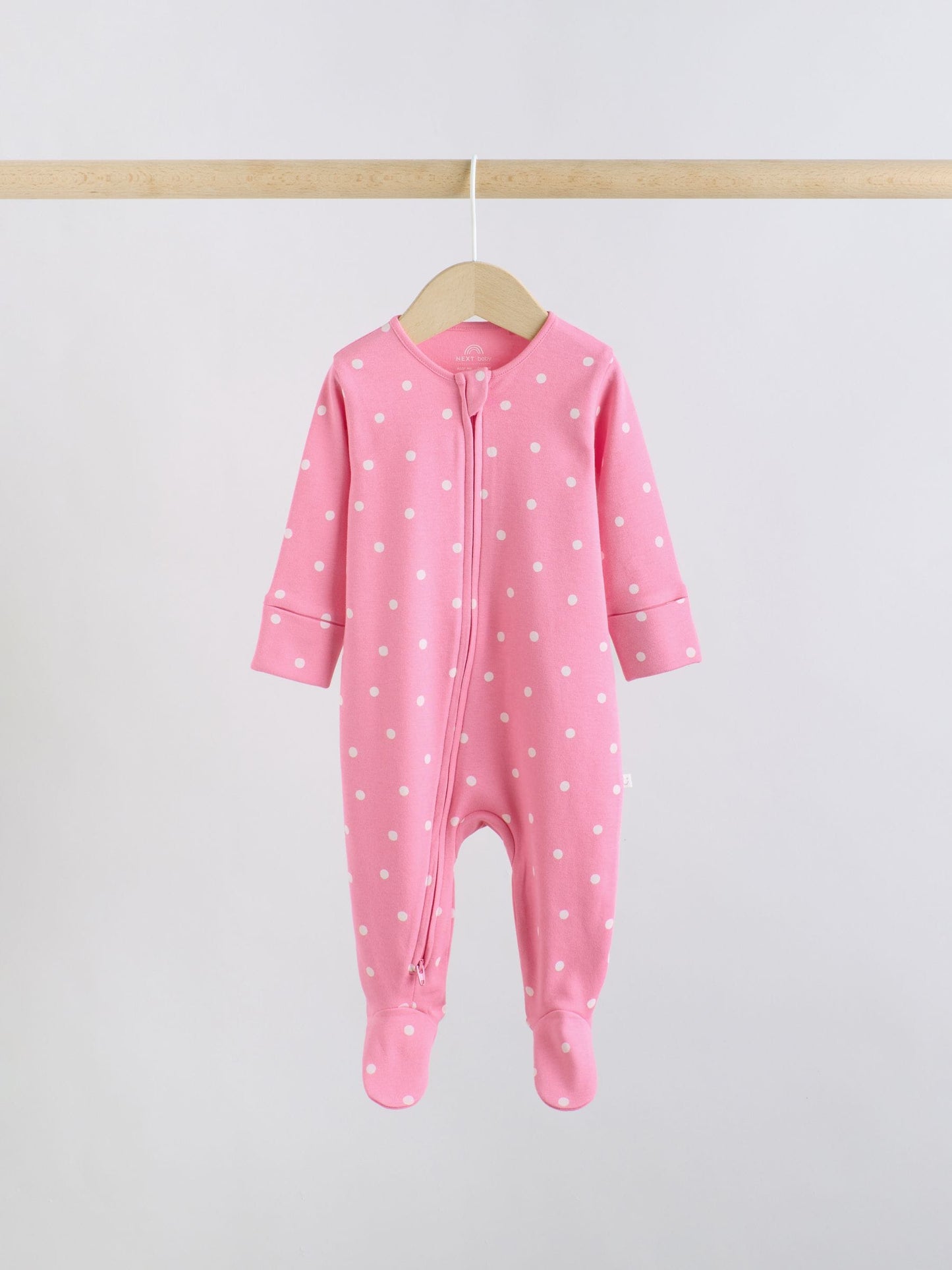 Purple/Orange Two Way Zip Baby Sleepsuit 5 Pack (0-2yrs) image 5