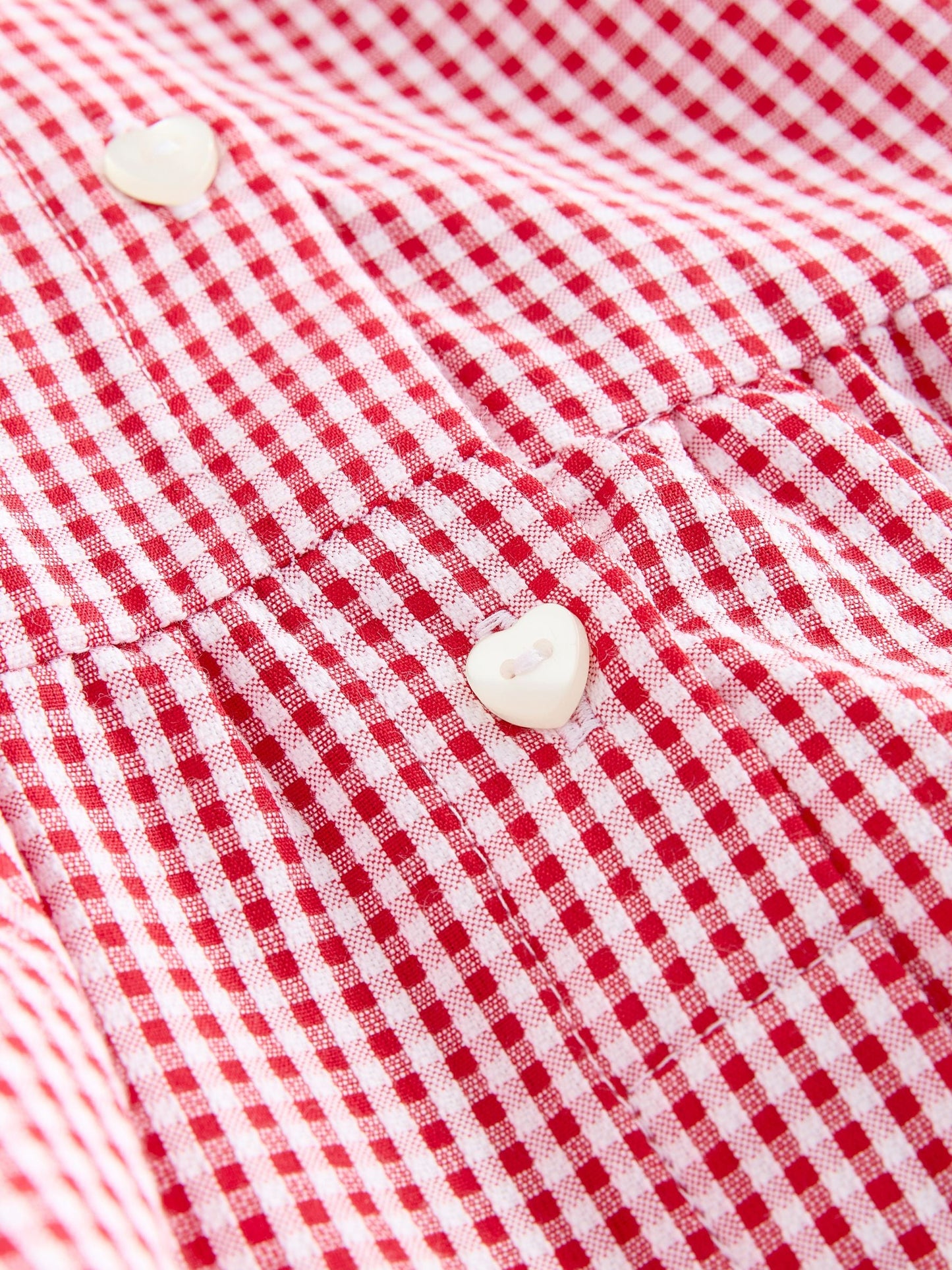 Red Gingham Cotton Rich Angel Sleeve School Dress (3-14yrs) image 7