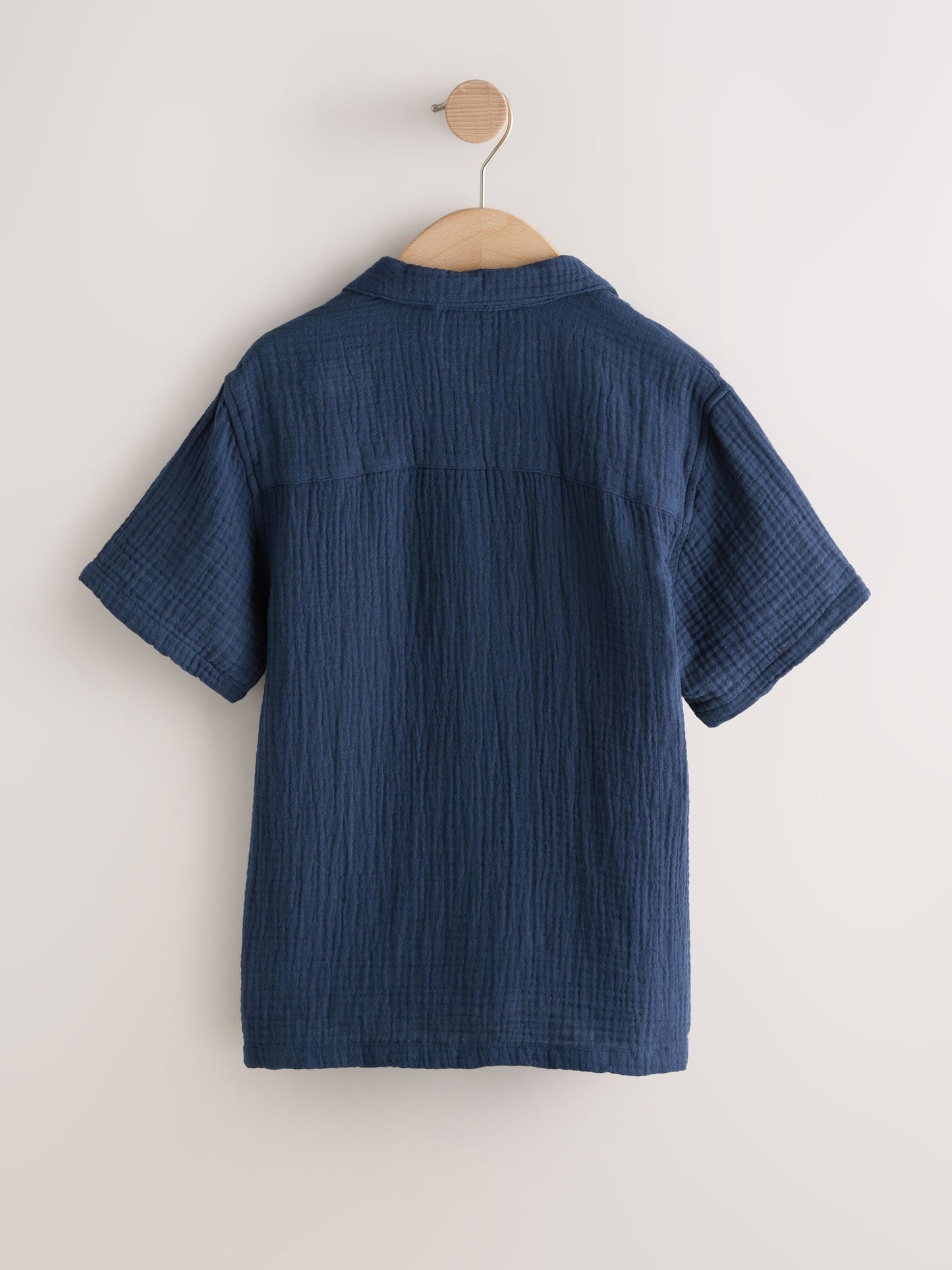 Dsiney Kidz - Navy Short Sleeve Revere Collar Double Cloth Shirt (3-16yrs) image 2