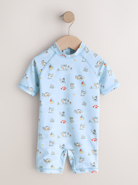 Blue Cath Kidston Sunsafe All-In-One Swimsuit (3mths-7yrs) image 2