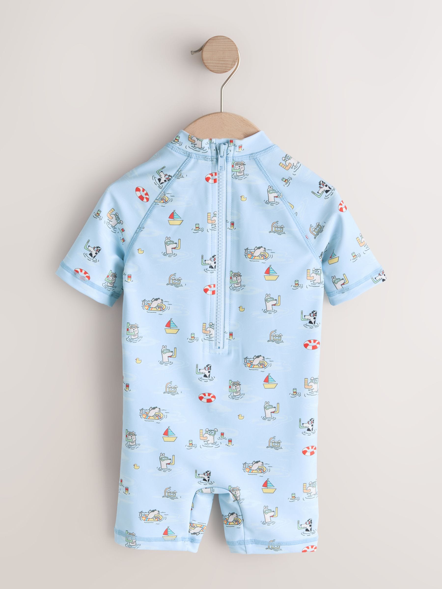 Blue Cath Kidston Sunsafe All-In-One Swimsuit (3mths-7yrs) image 3
