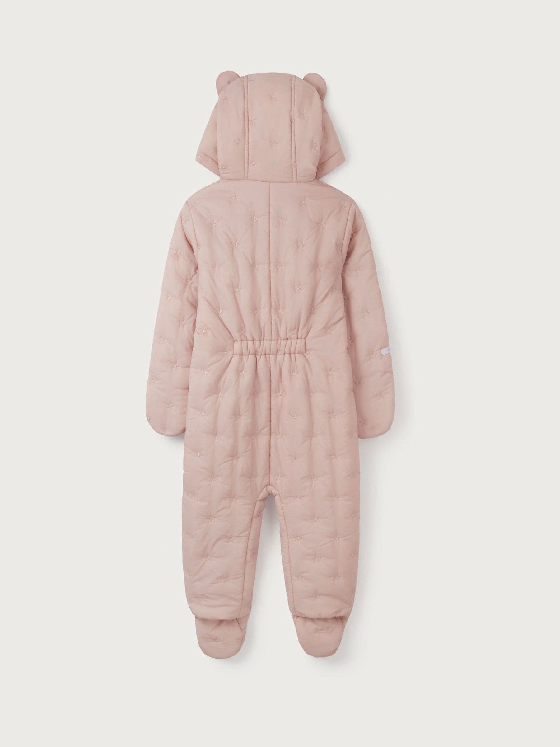 The White Company Pink Star Quilted Pramsuit image 2
