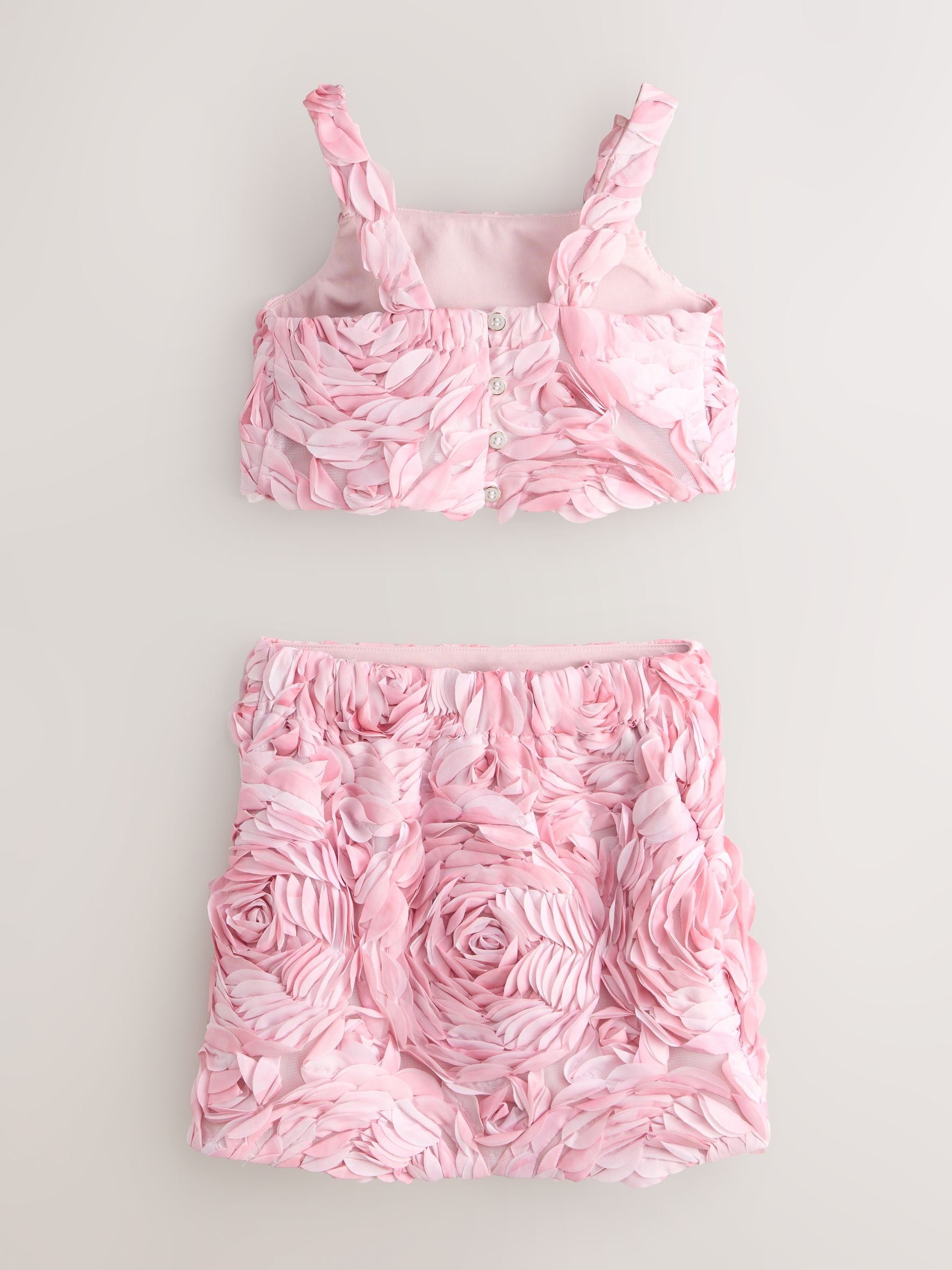 Baker by Ted Baker 3D Textured Floral Top & Skirt 2 Piece Set image 8