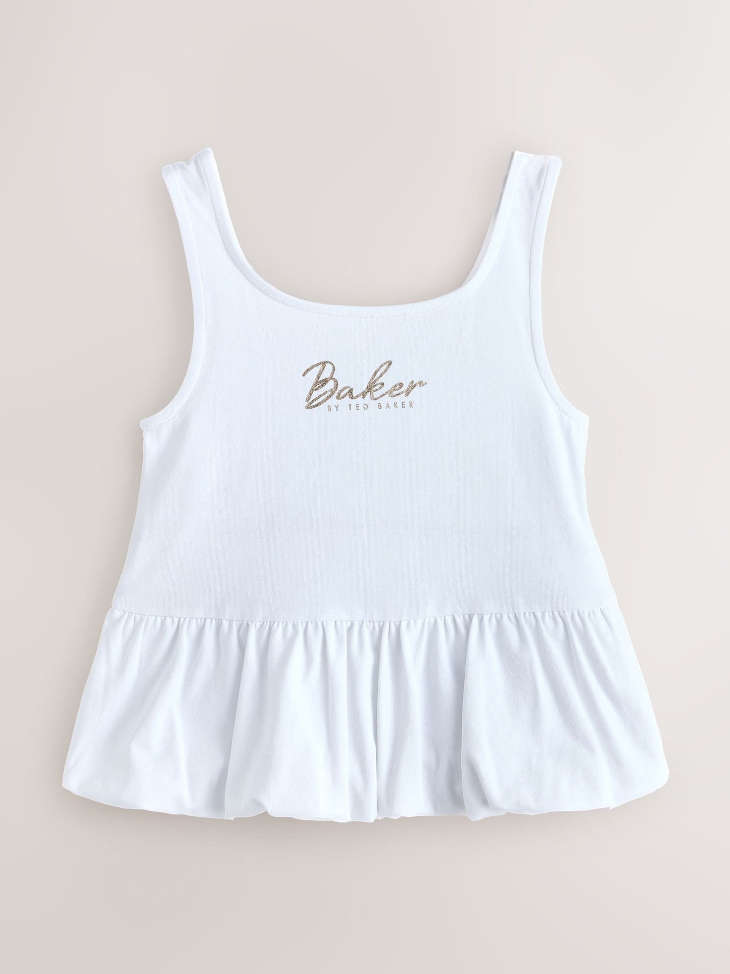 Baker by Ted Baker 3 Pack Bubble Hem Pink/Black/White Vest Tops image 2