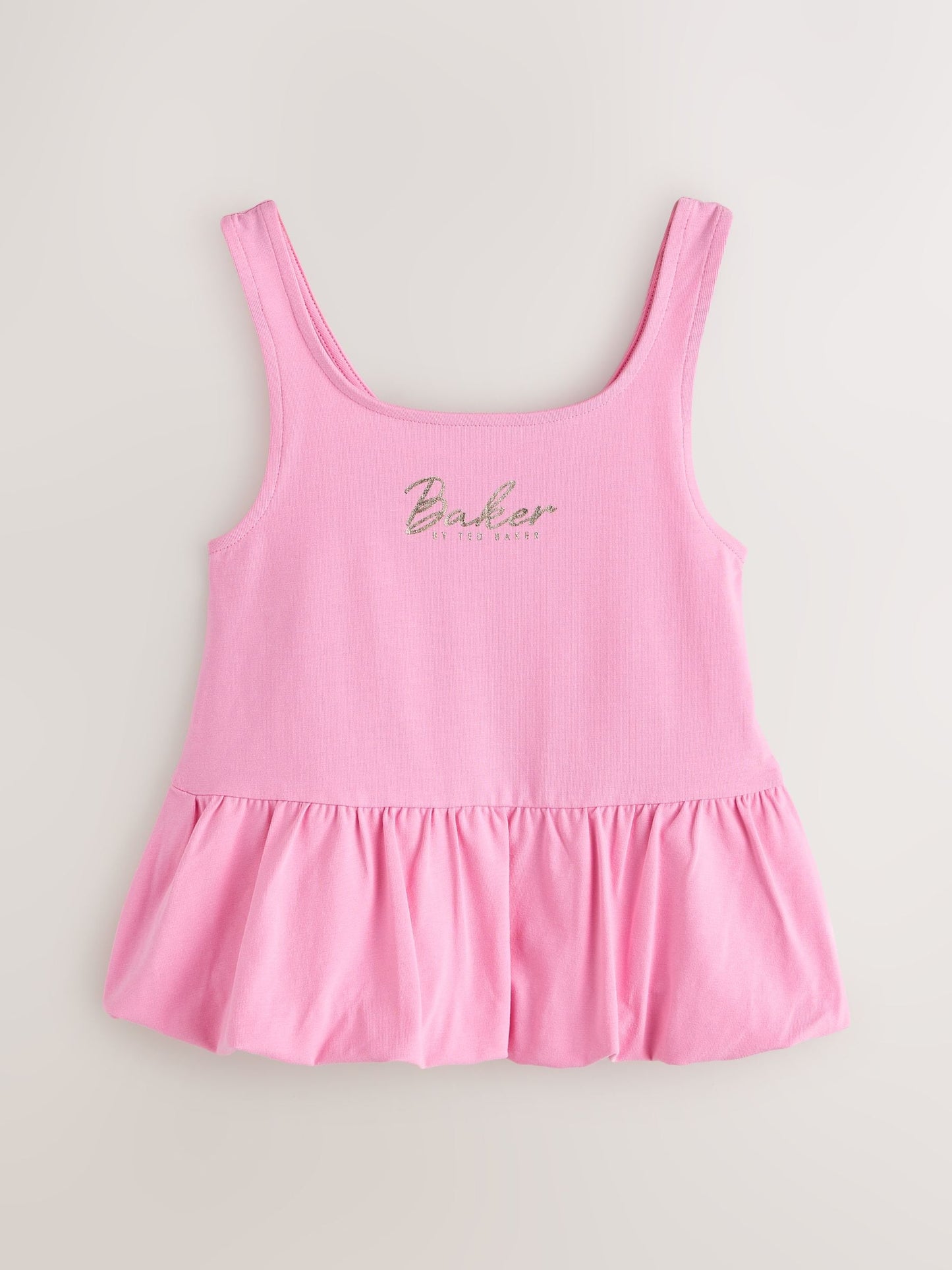 Baker by Ted Baker 3 Pack Bubble Hem Pink/Black/White Vest Tops image 3