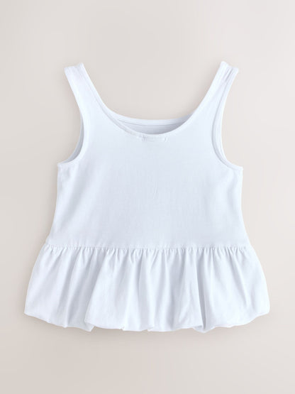 Baker by Ted Baker 3 Pack Bubble Hem Pink/Black/White Vest Tops image 5