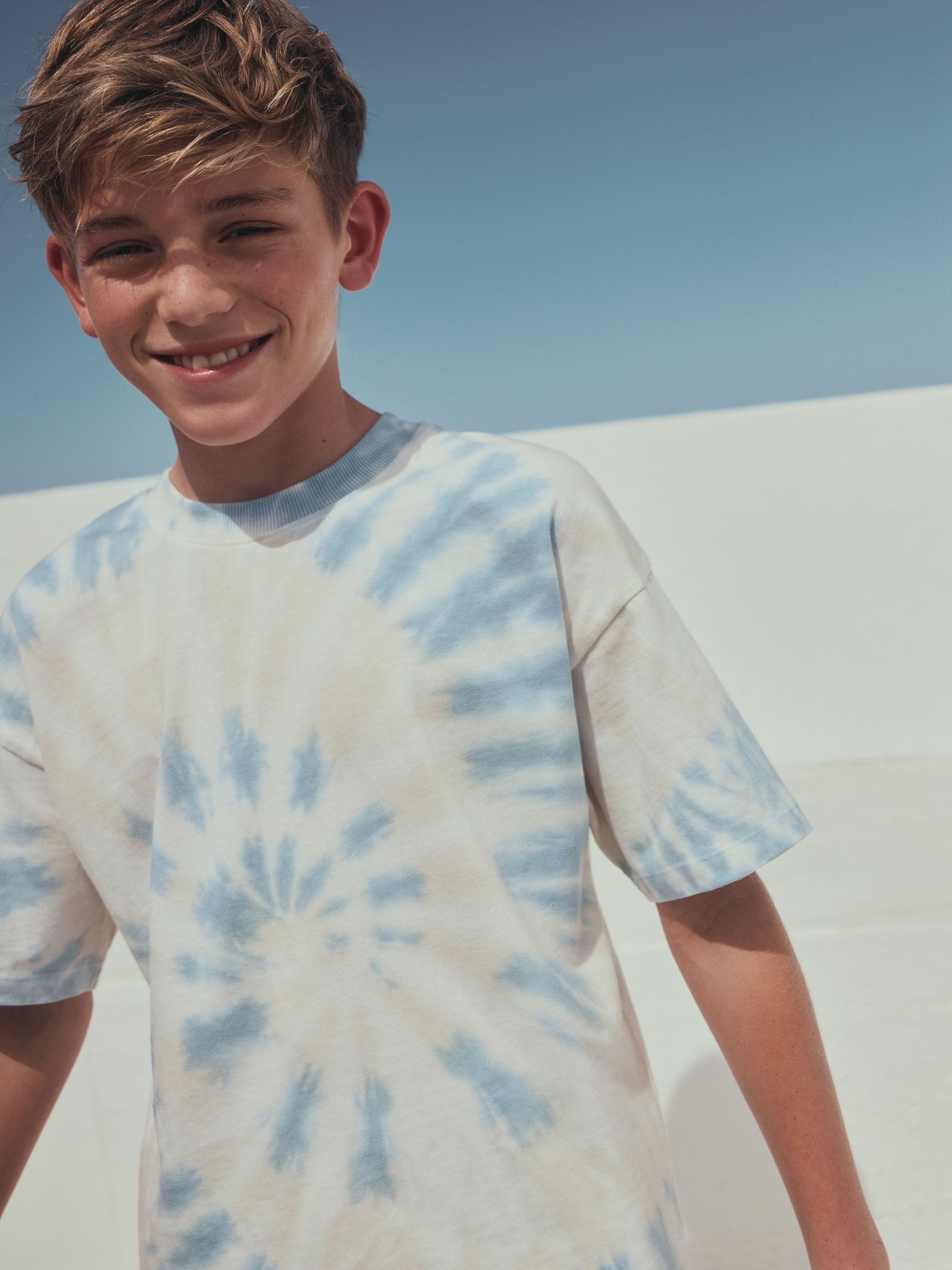 Dsiney Kidz - Blue/Yellow Tie-Dye Short Sleeve T-Shirt (3-16yrs) image 1