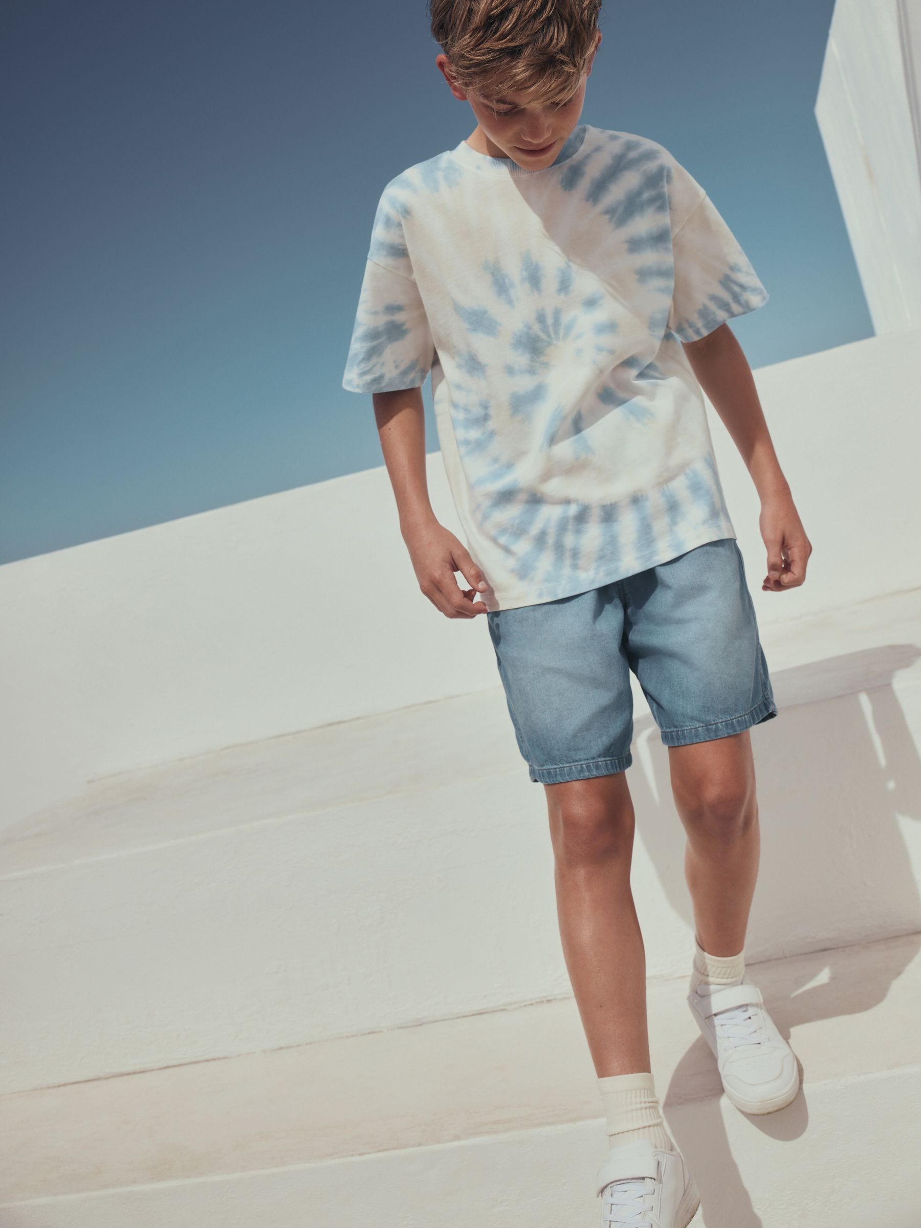Dsiney Kidz - Blue/Yellow Tie-Dye Short Sleeve T-Shirt (3-16yrs) image 4