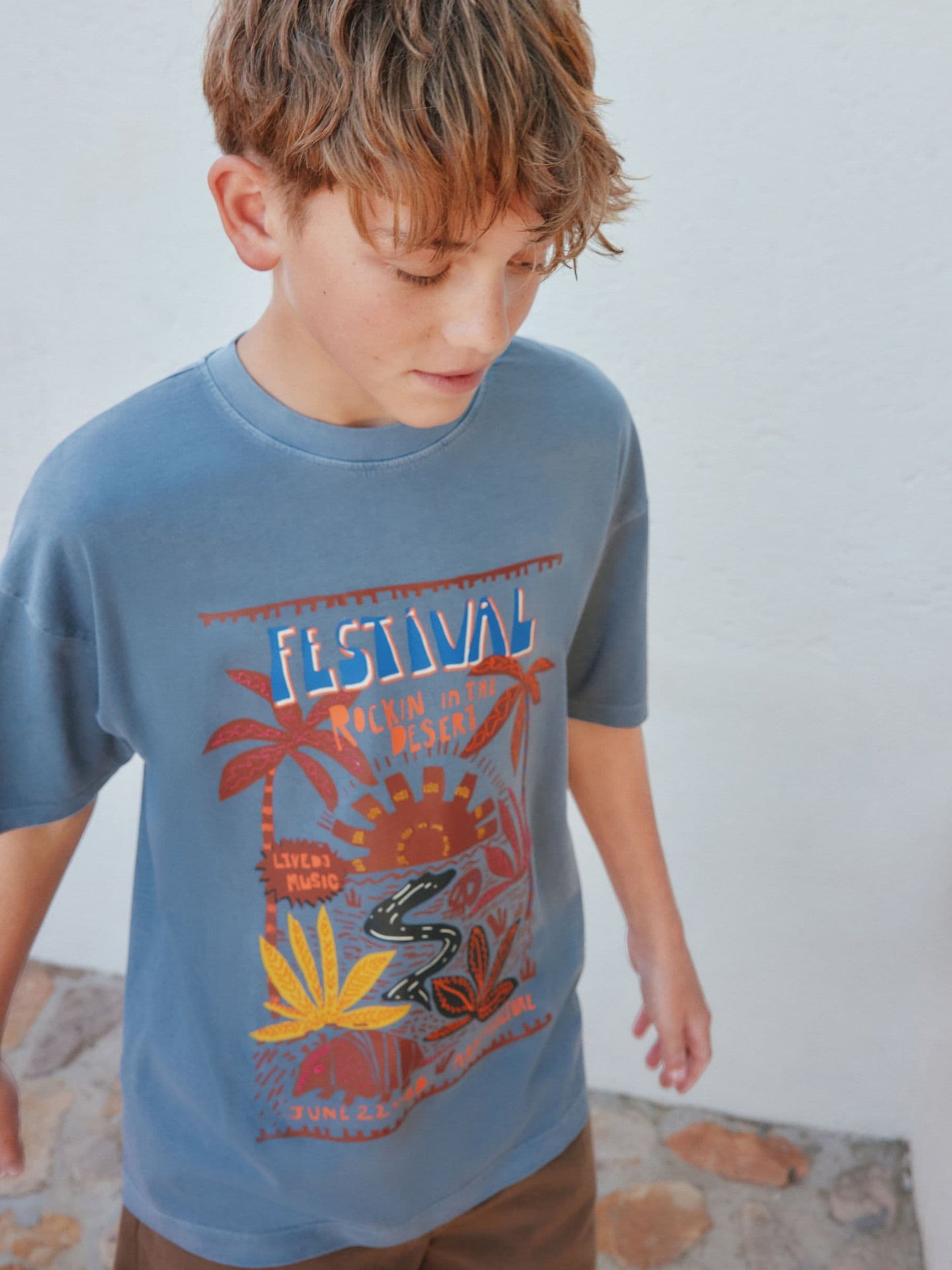 Dsiney Kidz - Blue Washed Graphic T-Shirt (3-16yrs) image 1