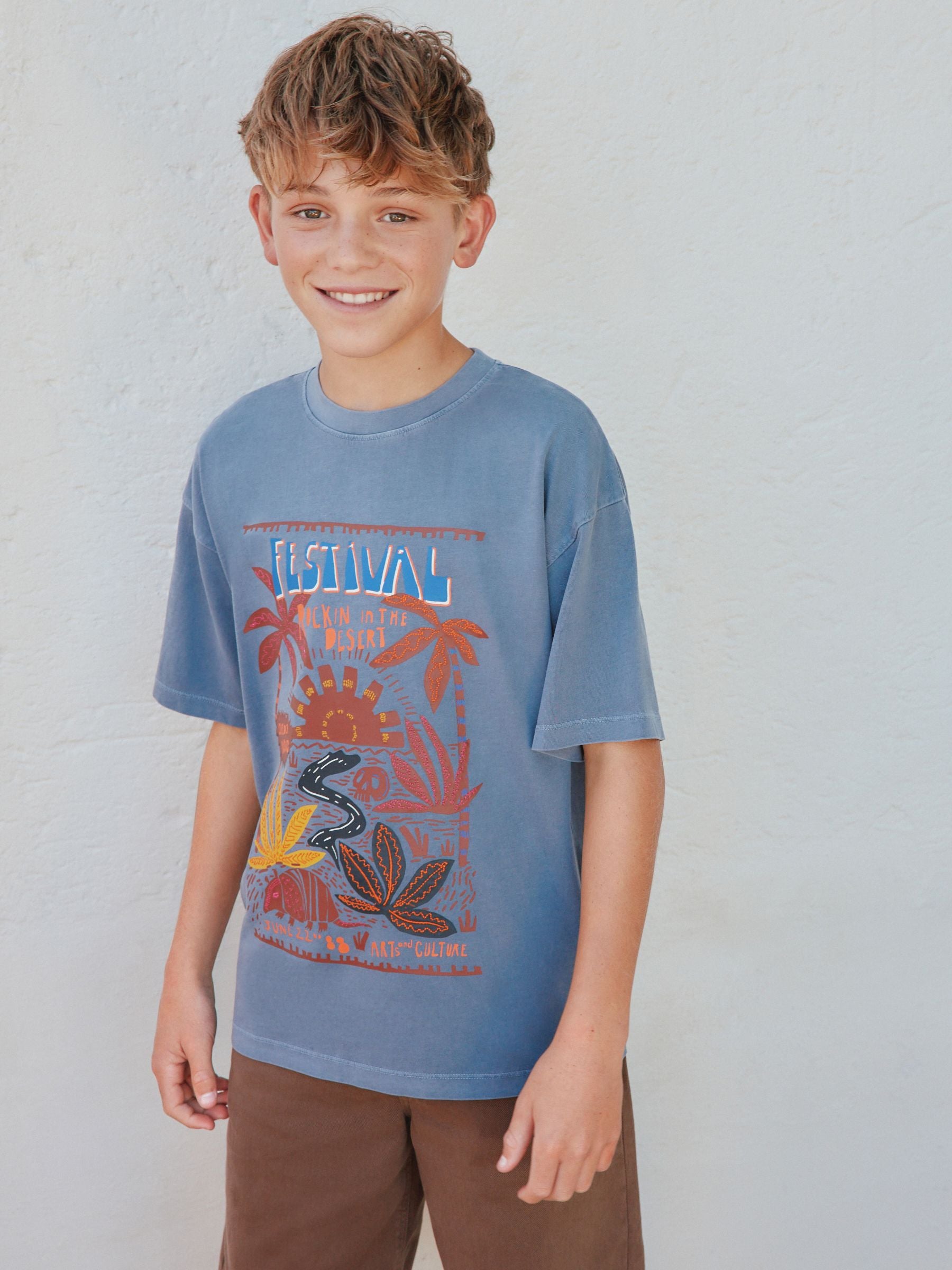 Dsiney Kidz - Blue Washed Graphic T-Shirt (3-16yrs) image 2
