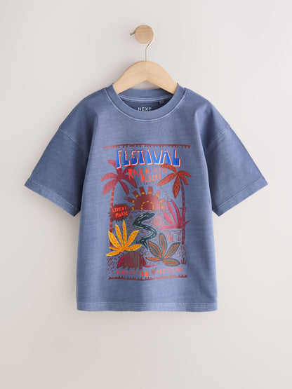 Dsiney Kidz - Blue Washed Graphic T-Shirt (3-16yrs) image 4