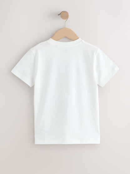 Dsiney Kidz - White Cool Vibes Regular Fit Short Sleeve Graphic Print T-Shirt (3-16yrs) image 2