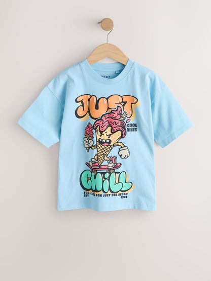 Dsiney Kidz - Blue Ice Cream Short Sleeve Graphic T-Shirt (3-16yrs) image 1