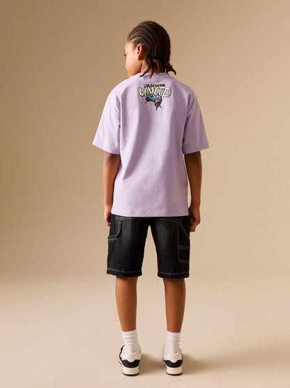 Dsiney Kidz - Lilac Purple Short Sleeve Graphic T-Shirt (3-16yrs) image 2