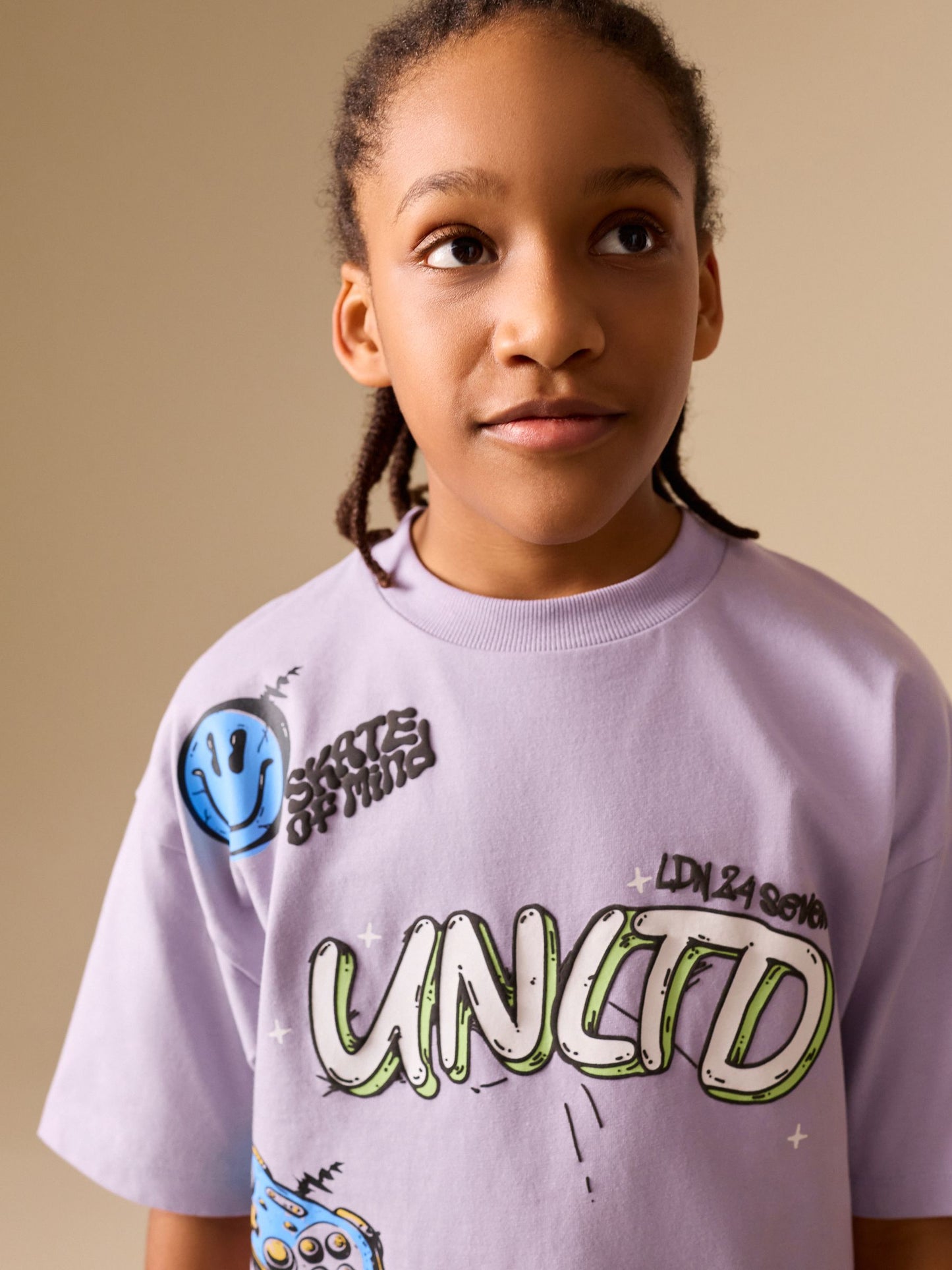 Dsiney Kidz - Lilac Purple Short Sleeve Graphic T-Shirt (3-16yrs) image 3