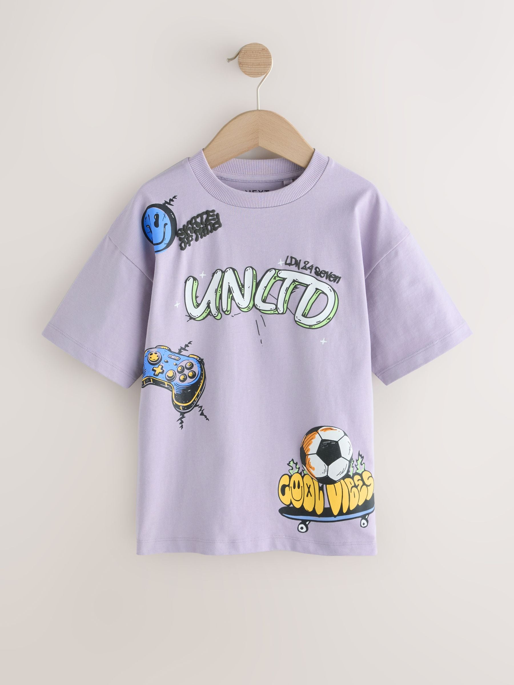 Dsiney Kidz - Lilac Purple Short Sleeve Graphic T-Shirt (3-16yrs) image 6