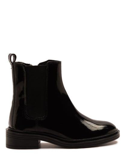 Off The Hook Black Kiki Patent Leather Ankle Chelsea Boots image 1