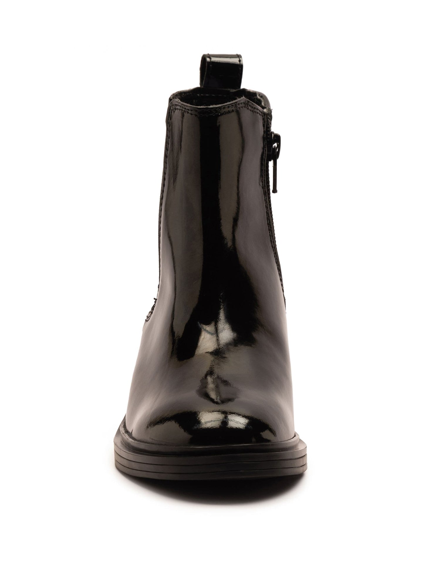 Off The Hook Black Kiki Patent Leather Ankle Chelsea Boots image 4